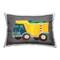 Yellow Dump Truck Decorative Printed Throw Pillow Design by Irene Chan, 14 x 7 x 20